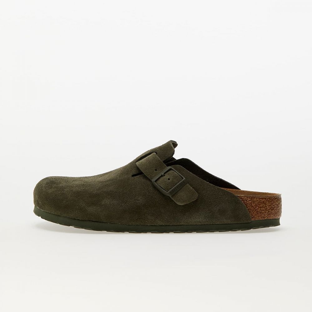 Tenisky Birkenstock Boston Velvet Leather Thyme EUR 41