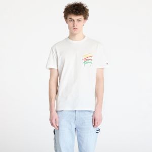 Tričko Tommy Jeans Regular Twisted Sign Tee White M