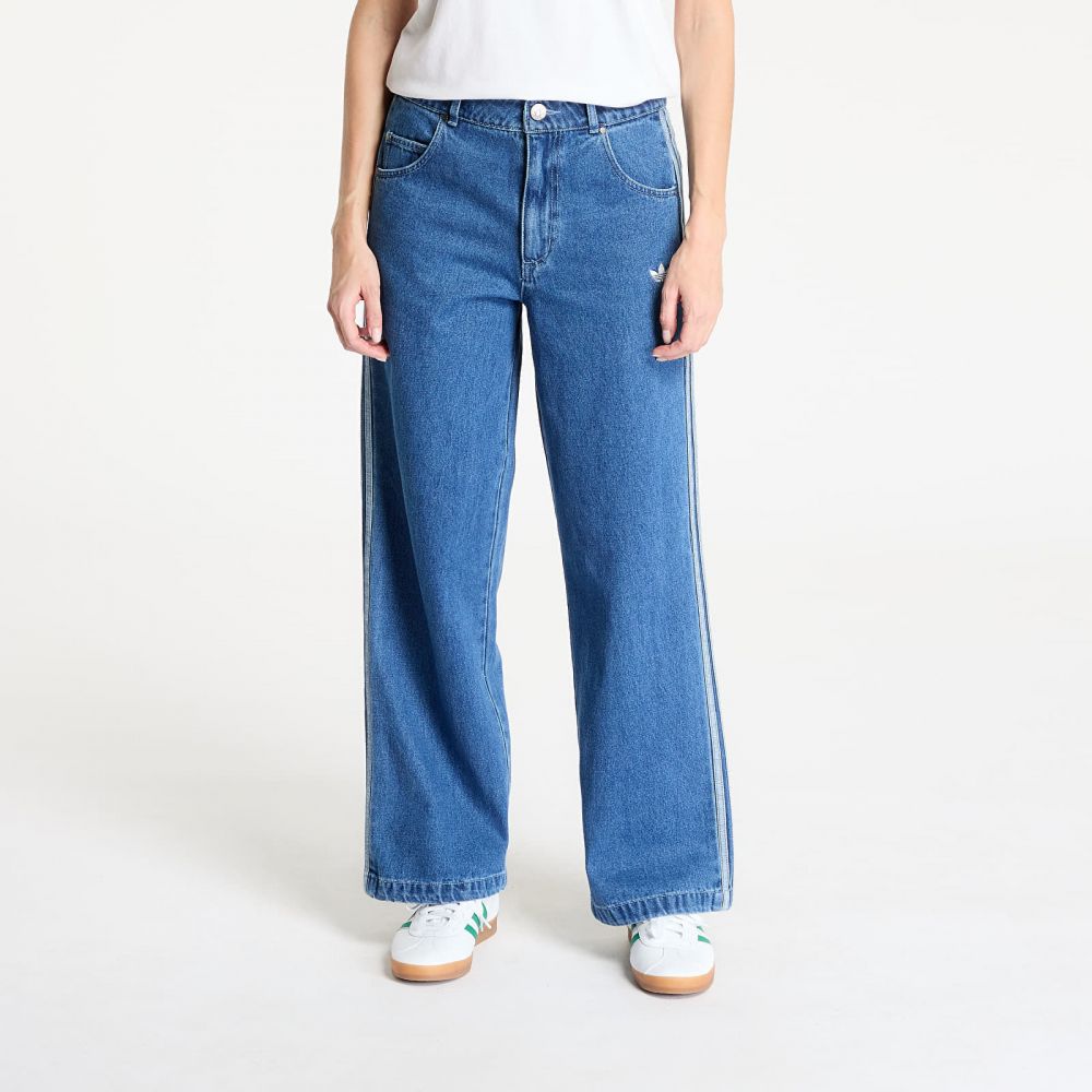 Kalhoty adidas Adicolor Denim 3 Stripes Track Pants Indigo Denim 25/30