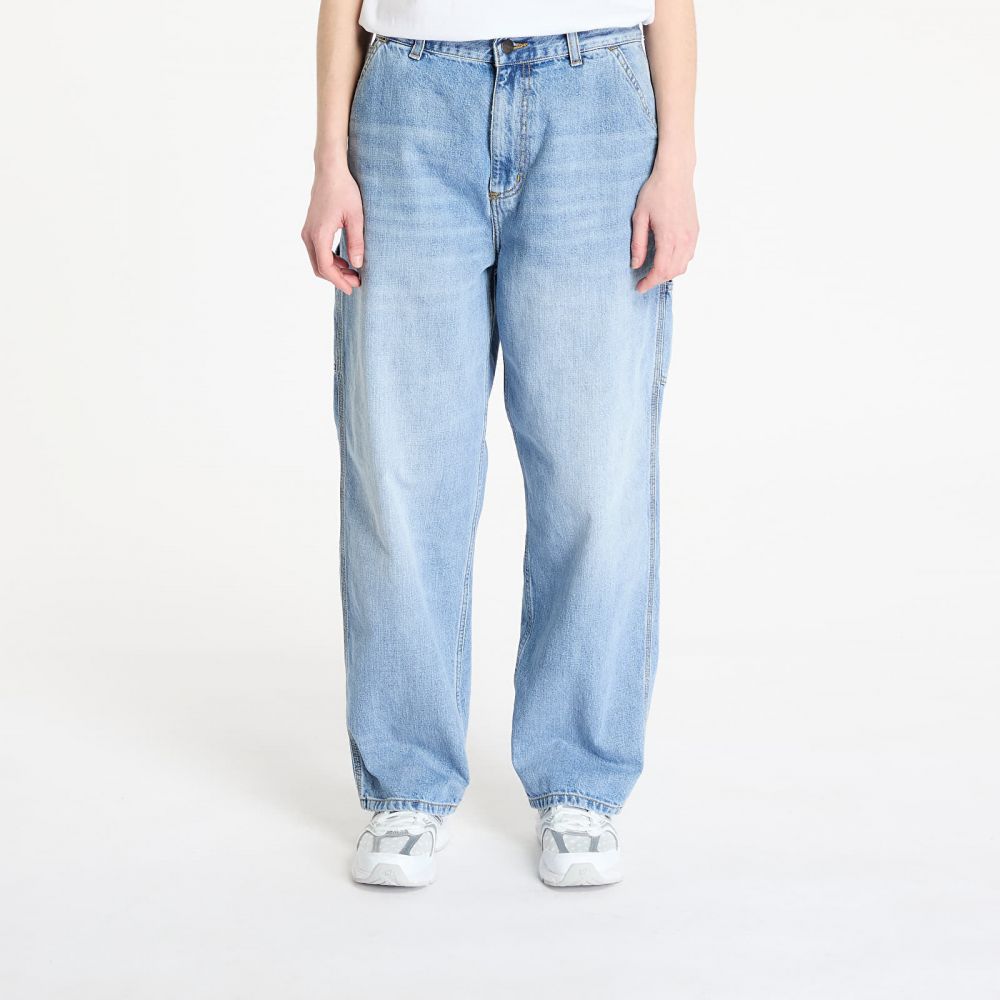 Džínsy Carhartt WIP W' Brandon Single Knee Pant Blue Burst Washed XS
