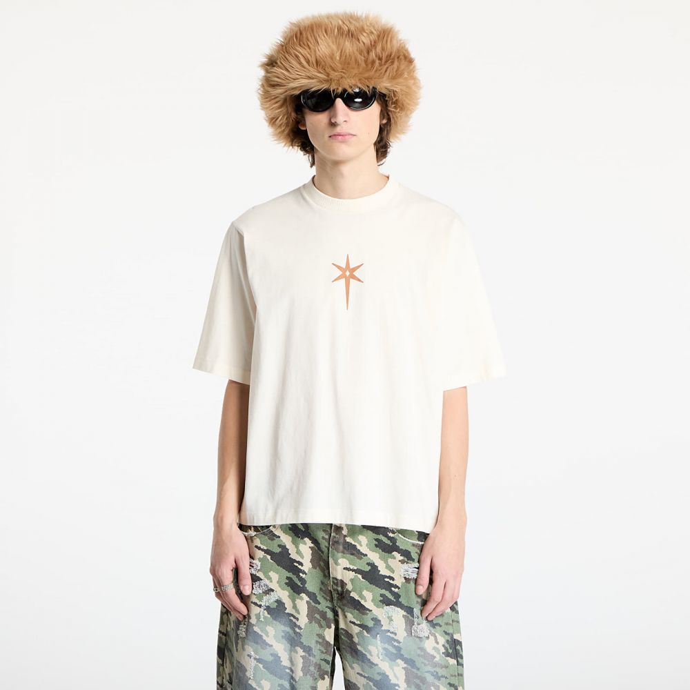 Tričko Marcelo Burlon County Goth Boxy T-Shirt Ecru Brown L