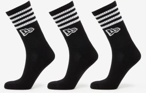New Era Stripe Crew 3-Pack Black 35-38