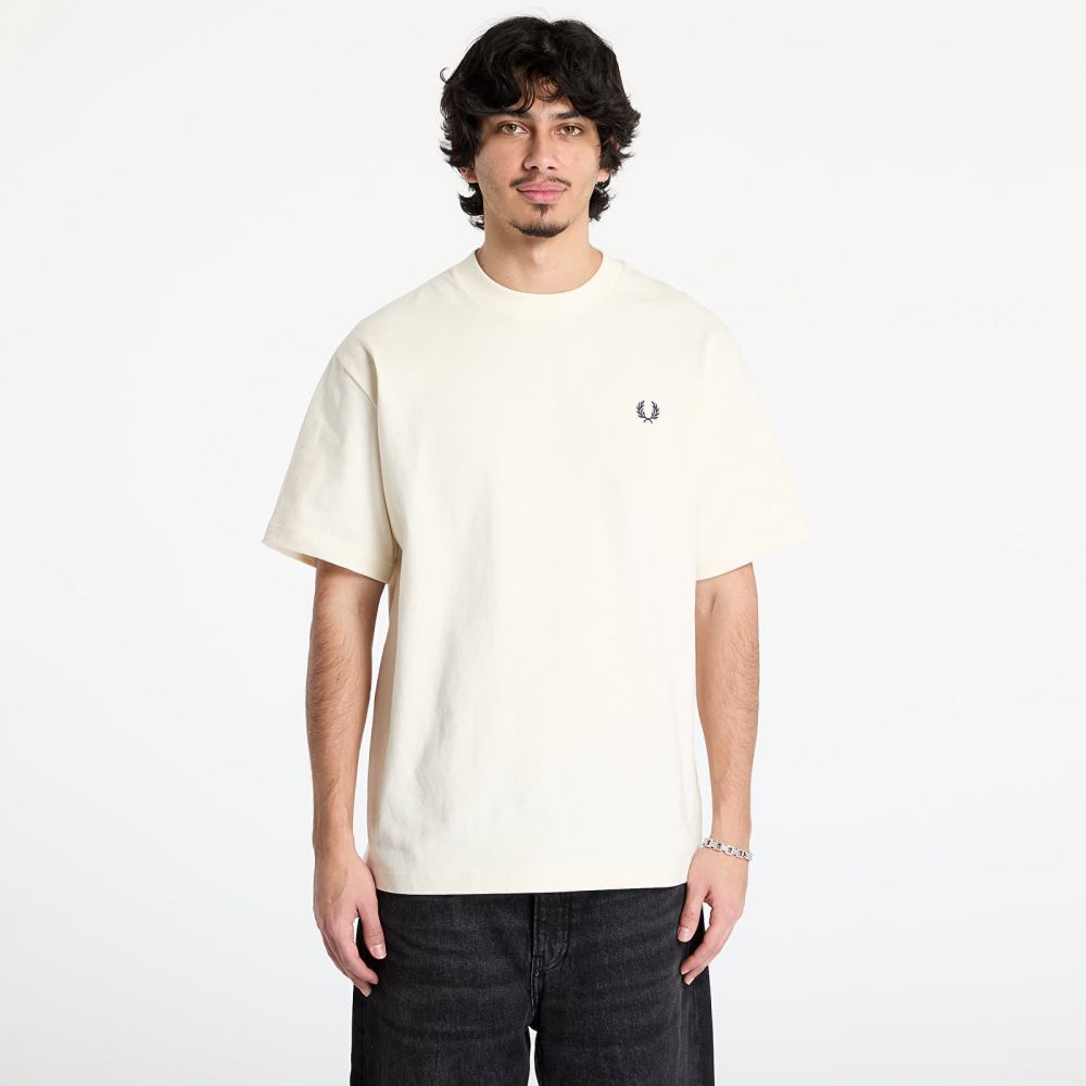 Tričko FRED PERRY Embroidered Champion T-Shirt Ecru S