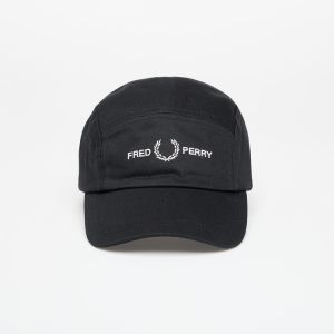 Šiltovka FRED PERRY 5 Panel Flp Twill Cap Black Universal
