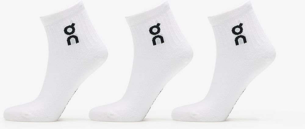 On Logo Sock Mid 3-Pack White L