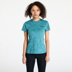 Tričko Columbia Bluebird Canyon™ Short Sleeve Crew T-Shirt River Blue Popflorid Jacquard M