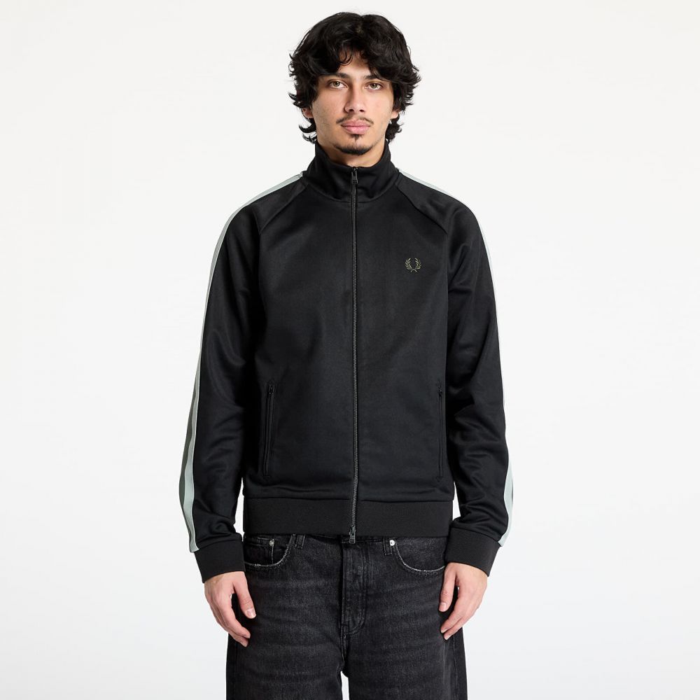 Mikina FRED PERRY Two Colour Tape Track Jacket Black XL