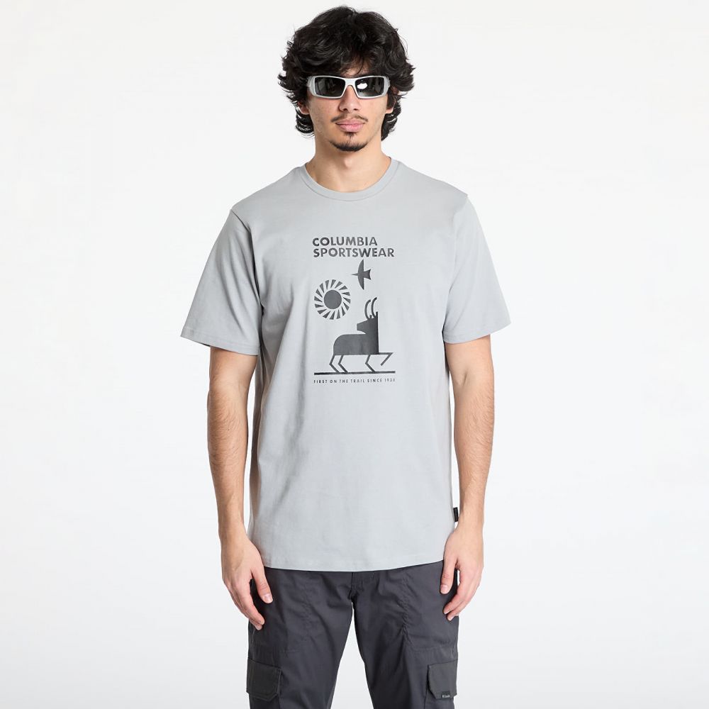 Tričko Columbia Explorers Canyon™ SS Tee Columbia Grey/ Naturally Outdoor L