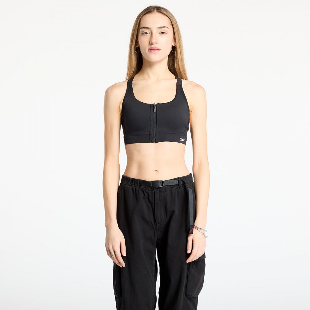 Reebok Lux Front-Zip High Bralet Black M