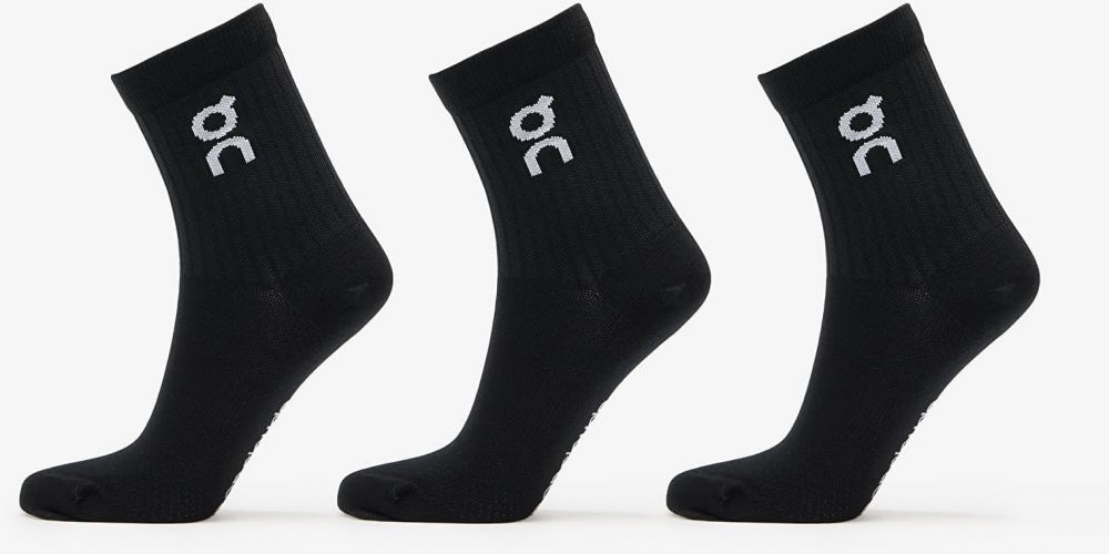 On Logo Sock High 3-Pack Black S