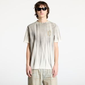 Tričko Marcelo Burlon Headletter Spray Basic Tee Ecru Medium Grey L