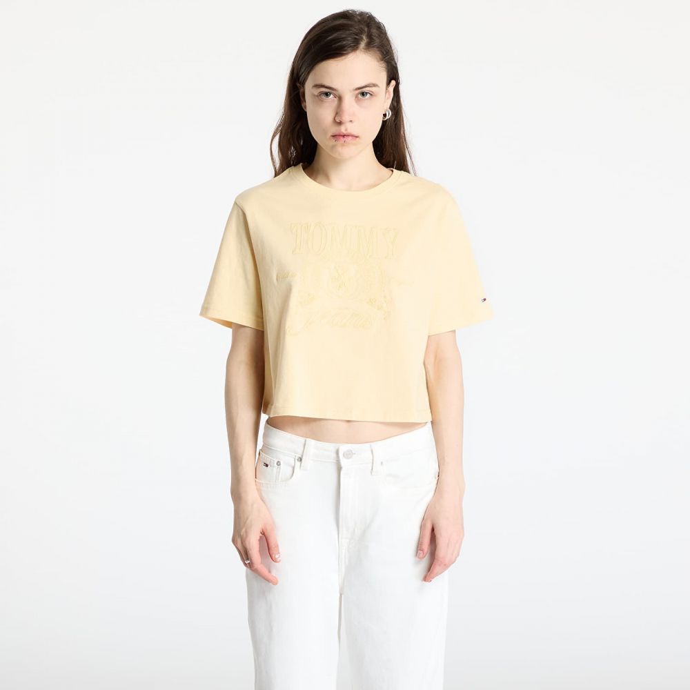 Tričko Tommy Jeans Relaxed Tonal Crew T-Shirt Yellow L
