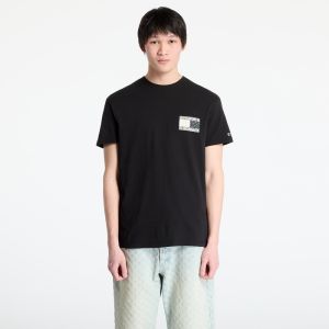 Tričko Tommy Jeans Regular Paisley Flag Tee Black M