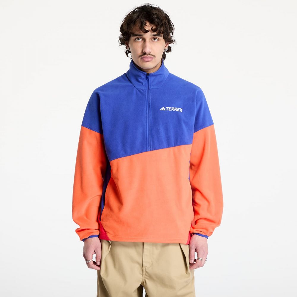 Bunda adidas Terrex Multi Climawarm Fleece Anorak Semi Lucid Blue/ Semi Impact Orange/ Pure Ruby L