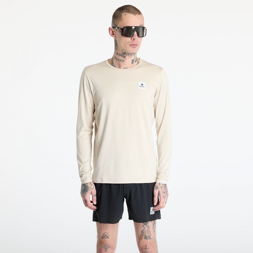 Tričko SAYSKY Statement Pace Long Sleeve Beige Melange M