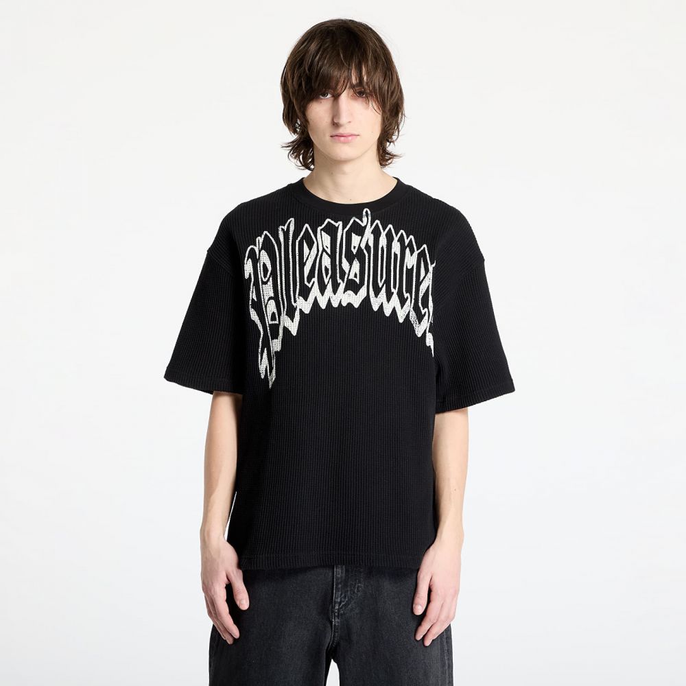 Tričko PLEASURES Twitch Waffle T-Shirt Black M