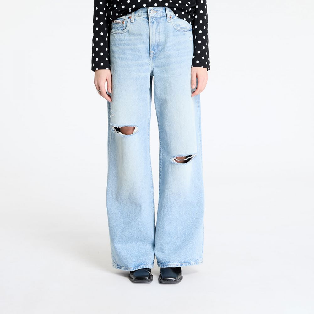 Kalhoty Calvin Klein Jeans The Wide Leg Light M Jeans Blue 25