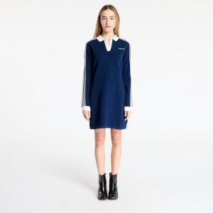 adidas Knitted Polo Dress Night Indigo/ Off White M
