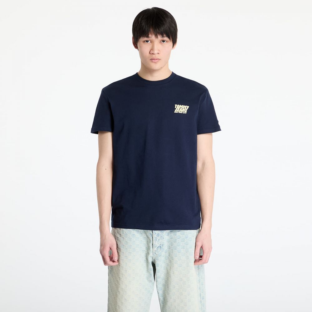 Tričko Tommy Jeans Regular Bubble Back Tee Blue L