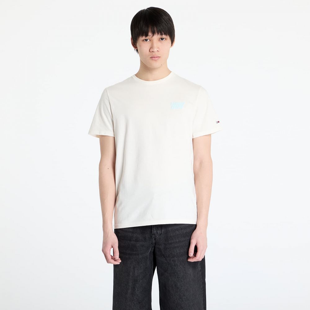 Tričko Tommy Jeans Slim Bubble Print Tee White L
