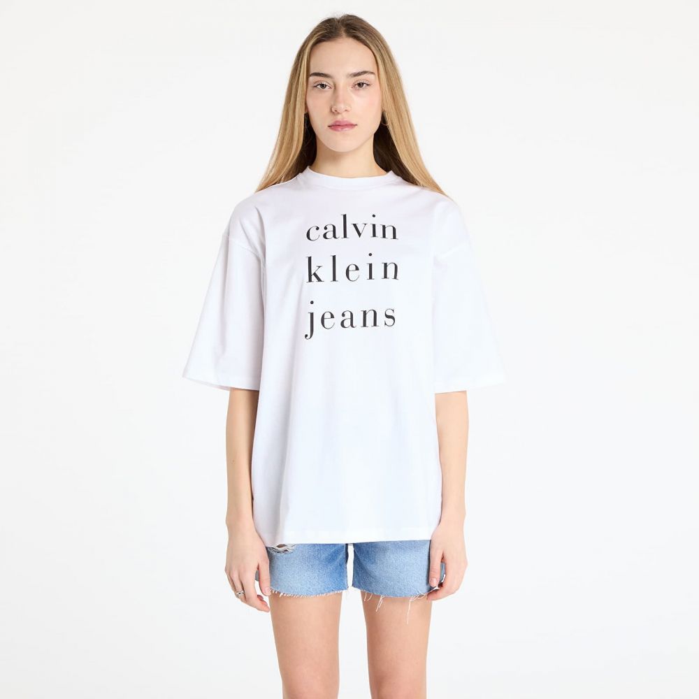 Tričko Calvin Klein Jeans Short Sleeve Logo Tee White M
