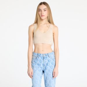 Calvin Klein Jeans Washed Woven Label Top Beige L