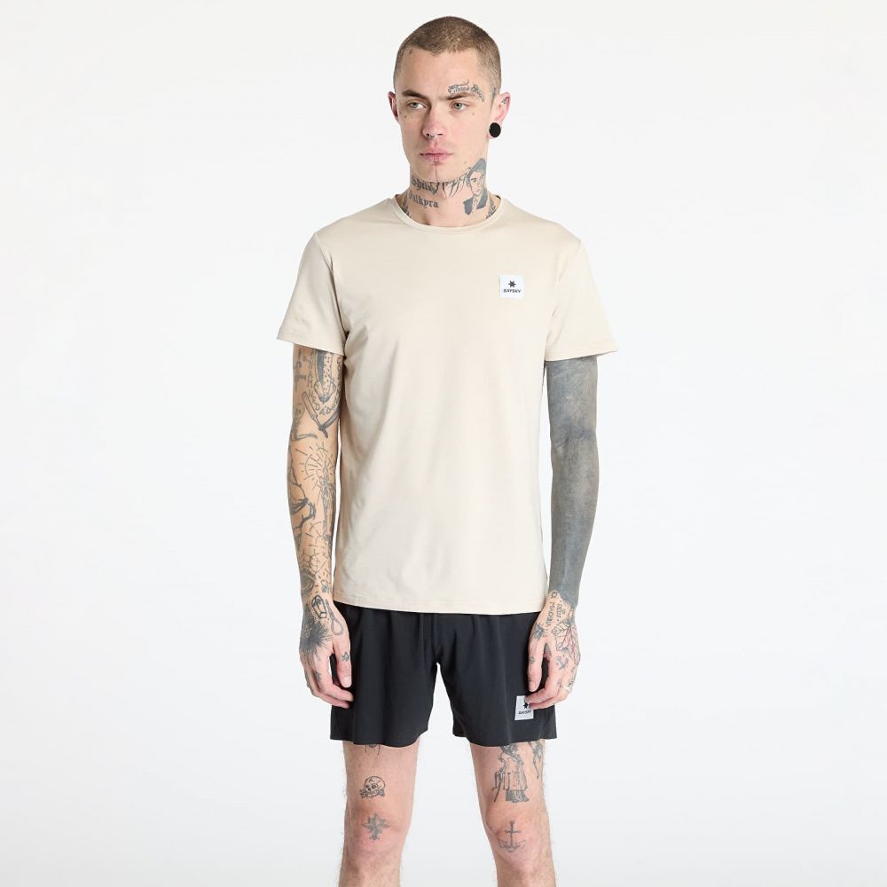 Tričko SAYSKY Statement Pace T-Shirt Beige Melange M