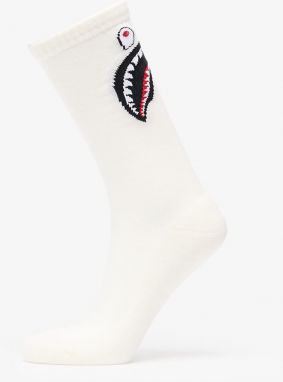 A BATHING APE Shark Socks M White L