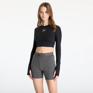 Tričko adidas x Stella Mccartney Truestrength Yoga Cro-Packed Longsleeve Top Black XS