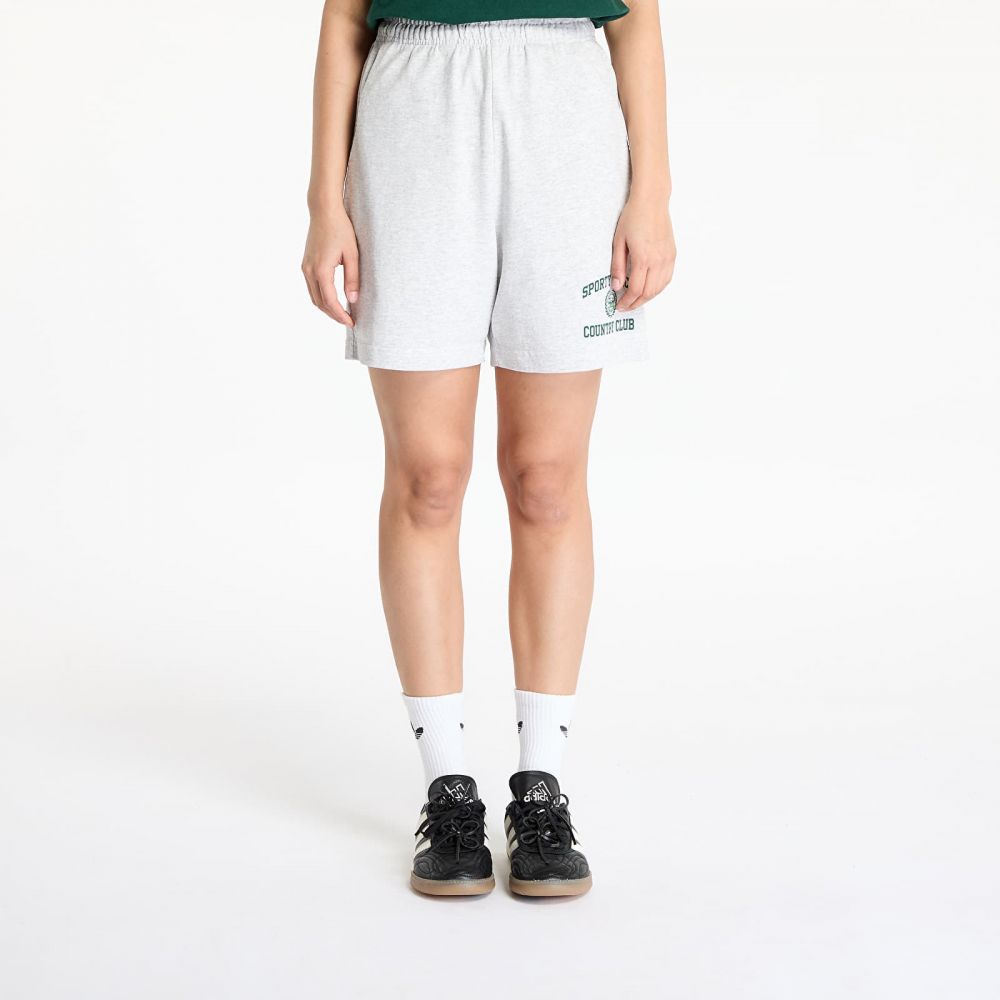 Sporty & Rich Varsity Crest Gym Short Heather Gray L
