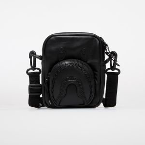 Taška A BATHING APE Shark Leather Mini Bag Black Universal