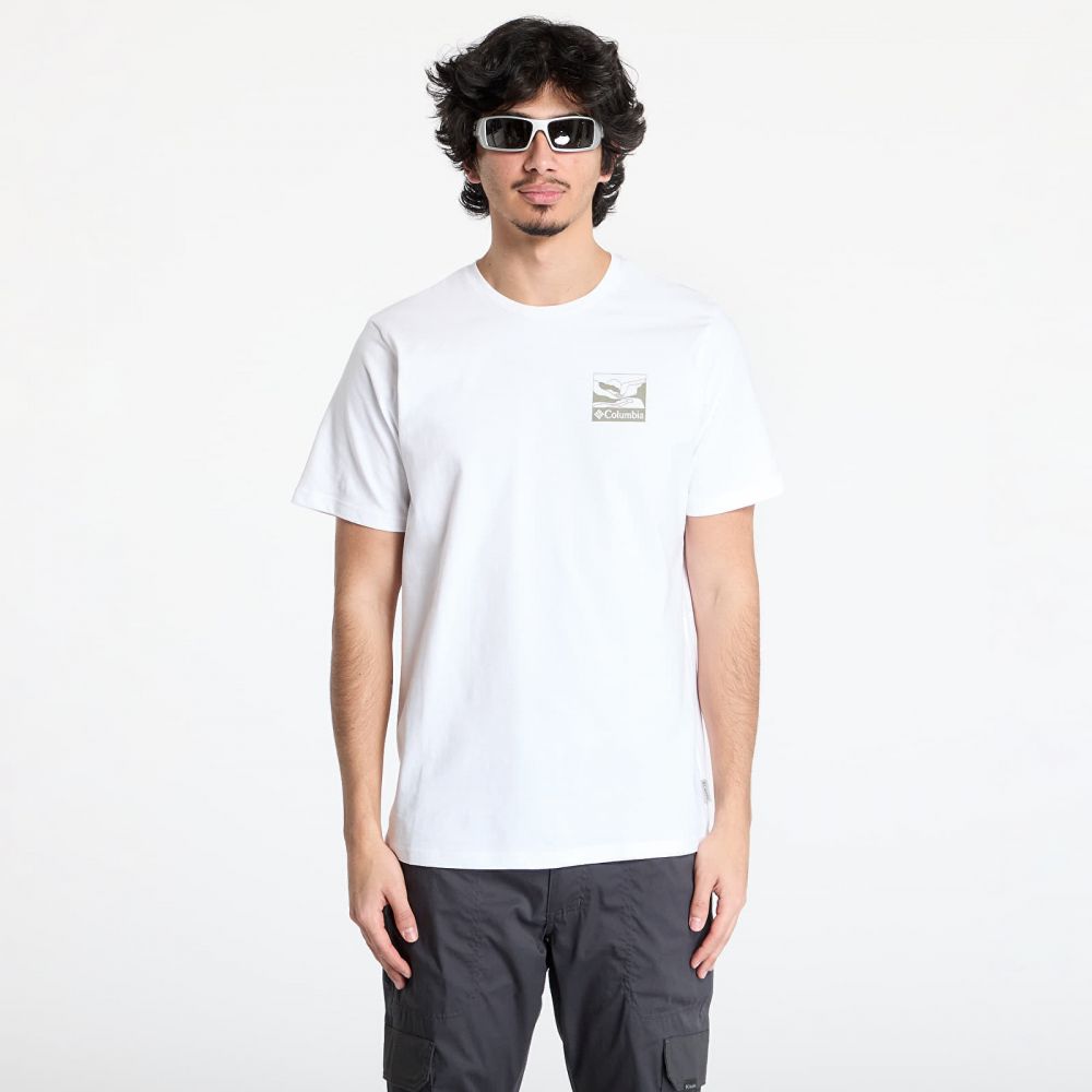 Tričko Columbia Explorers Canyon™ Back SS Tee White/ Trailscape L