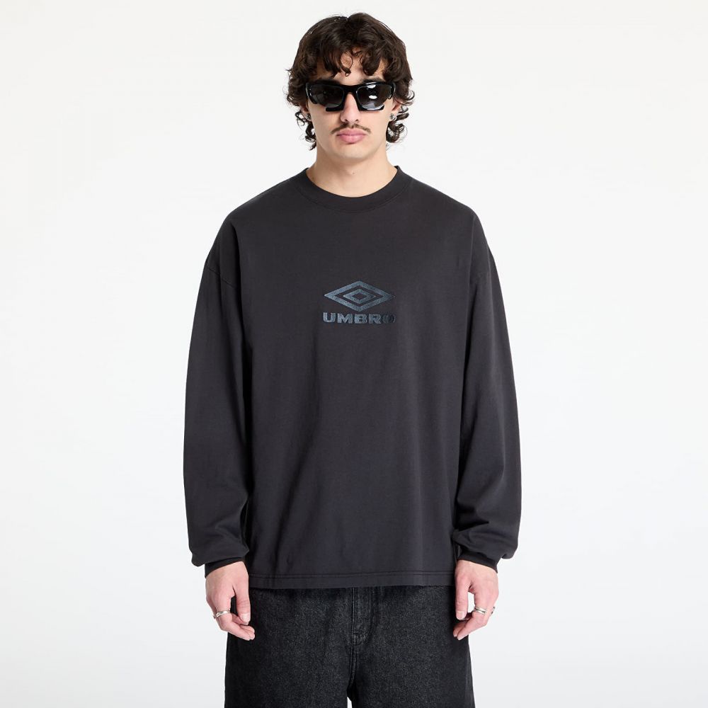 Tričko Umbro Og Logo Long Sleeve T-Shirt Washed Black L
