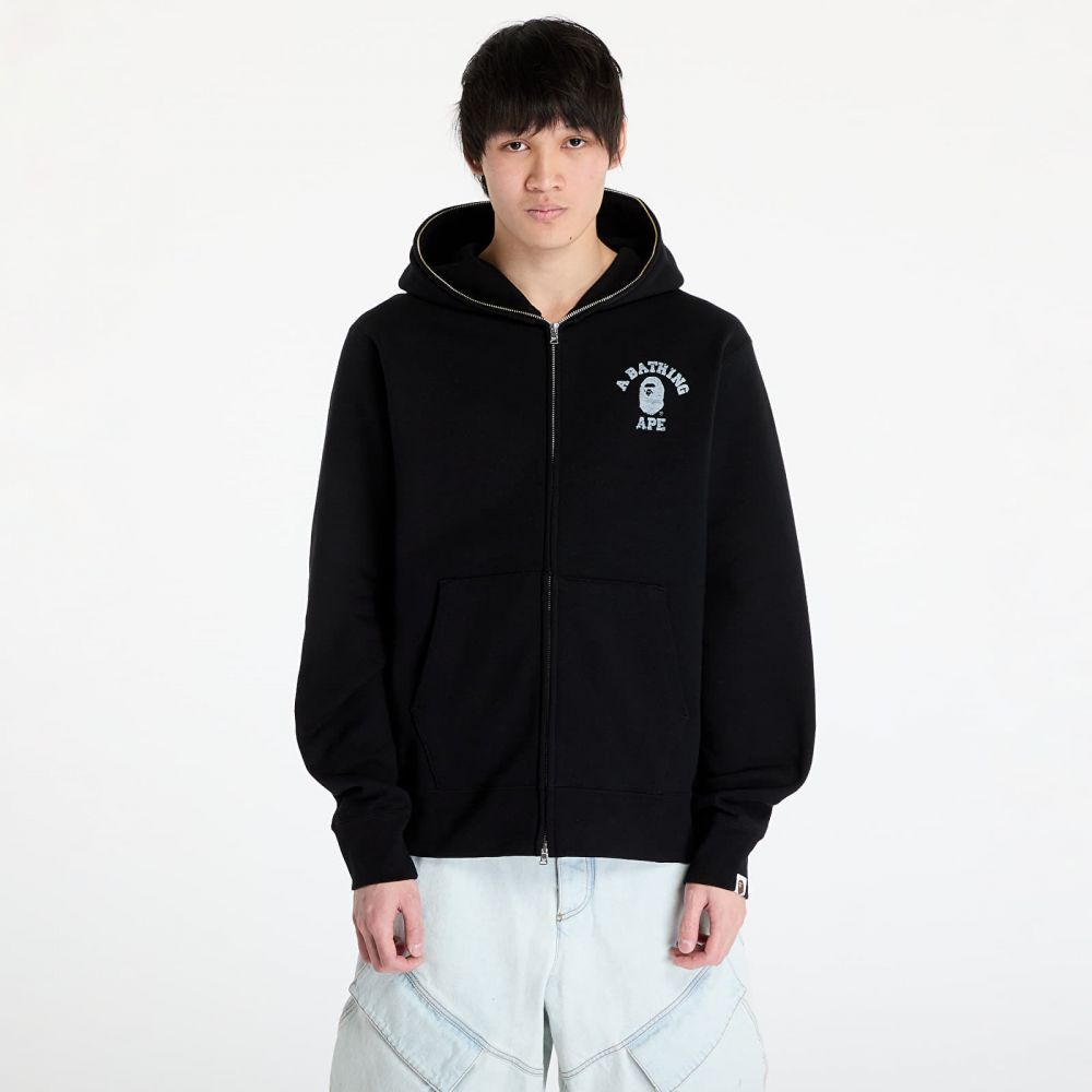 Mikina A BATHING APE Over Print Full Zip Hoodie M Black L
