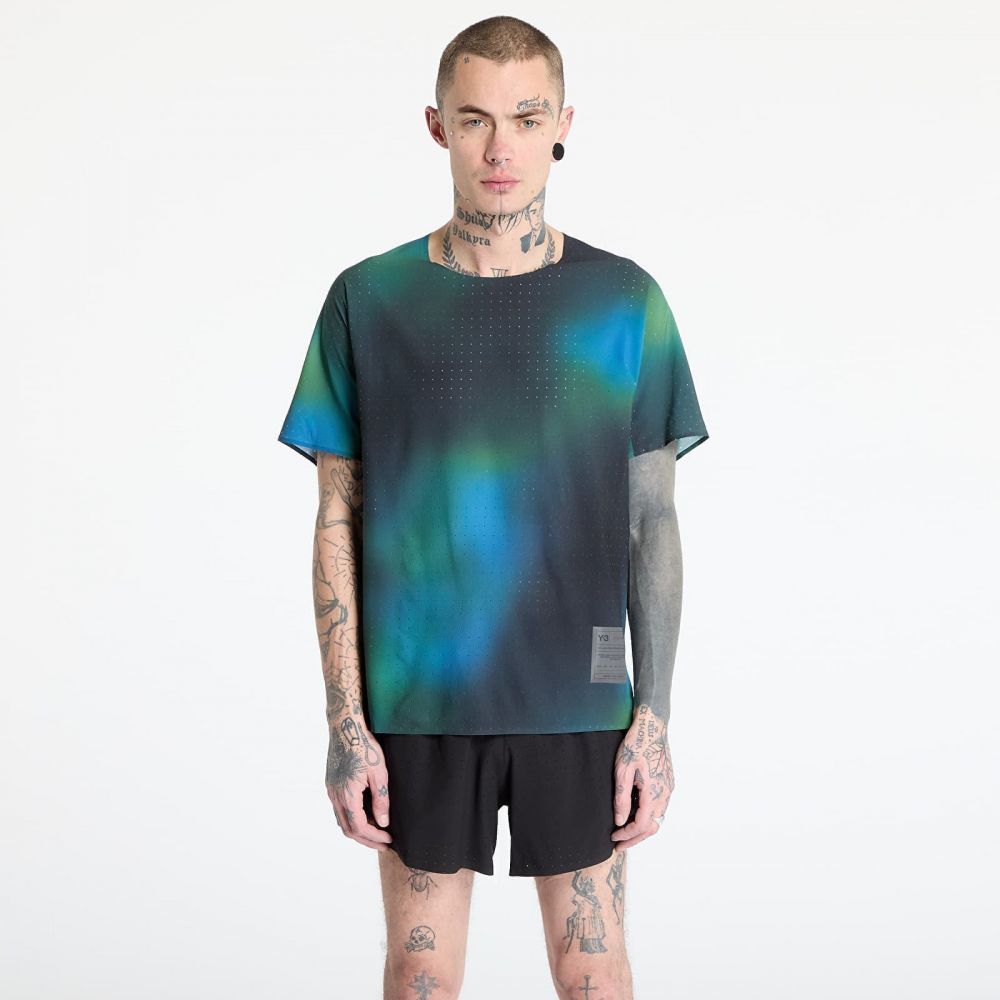 Tričko Y-3 Allover Print Running Short Sleeve T-Shirt Multicolor XL
