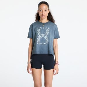 Tričko Under Armour Run 96 Graphic Shortsleeve T-Shirt Black/ White Quartz XS