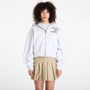 Mikina Sporty & Rich Varsity Crest Cropped Zip Hoodie Heather Gray L