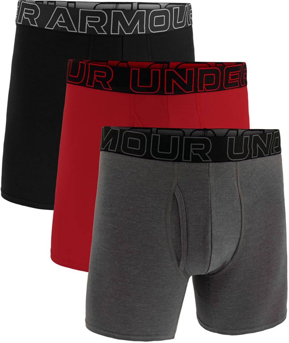 Under Armour M Perf Cotton 6in 3-Pack Grey L