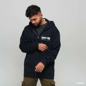 Mikina Thrasher Magazine Logo Zip Hood Black S