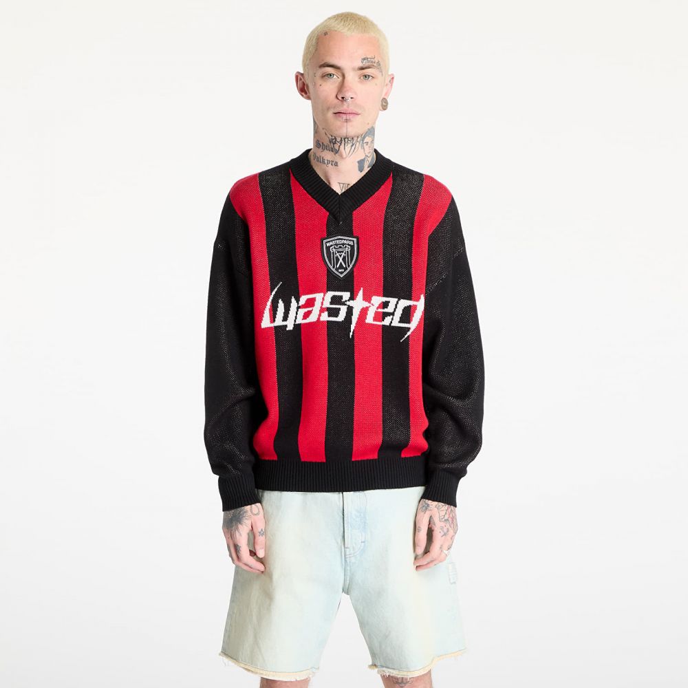 Svetr Wasted Paris M Blade Sweater Black/ Fire Red L