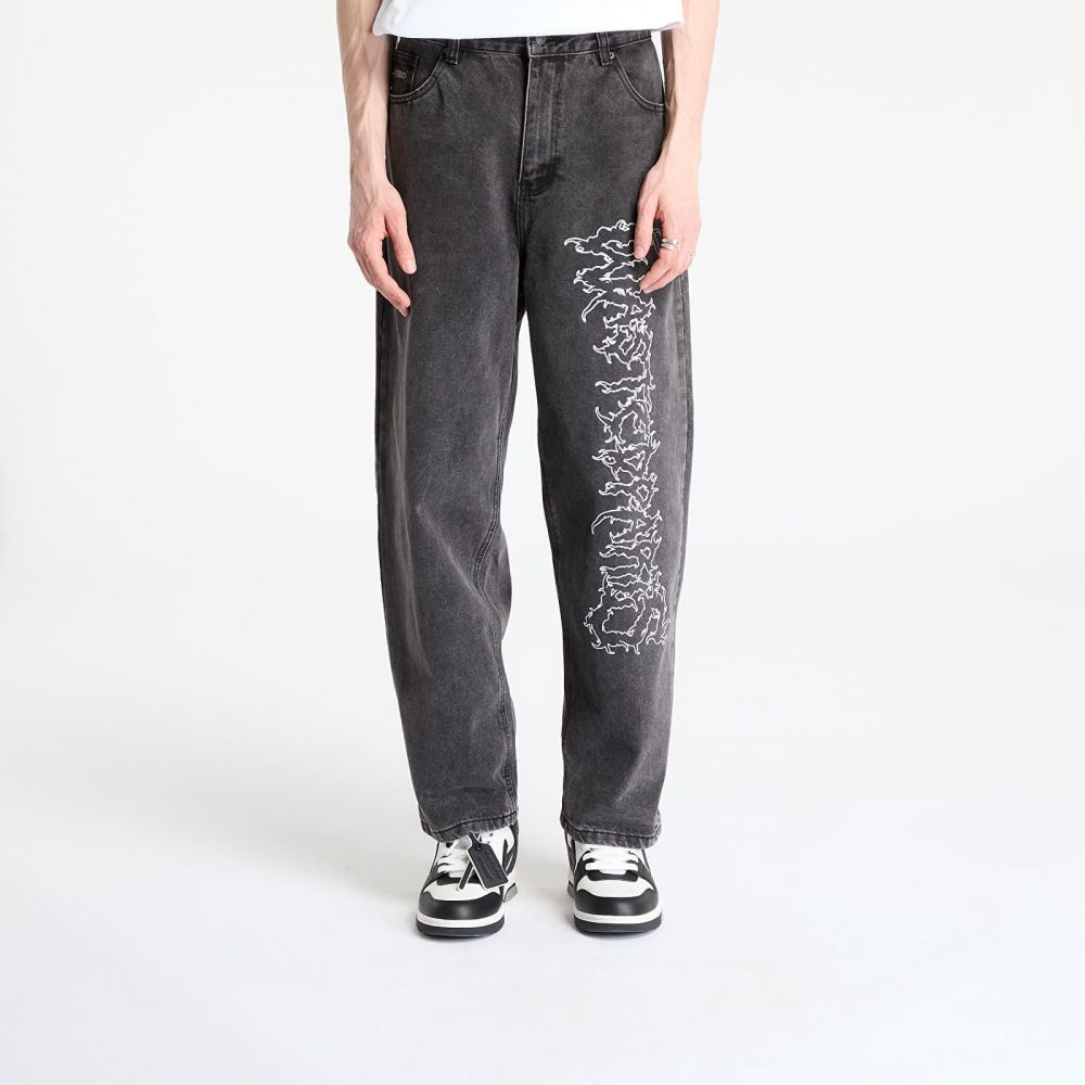 Kalhoty Wasted Paris M Varg Casper Jeans Faded Black 34
