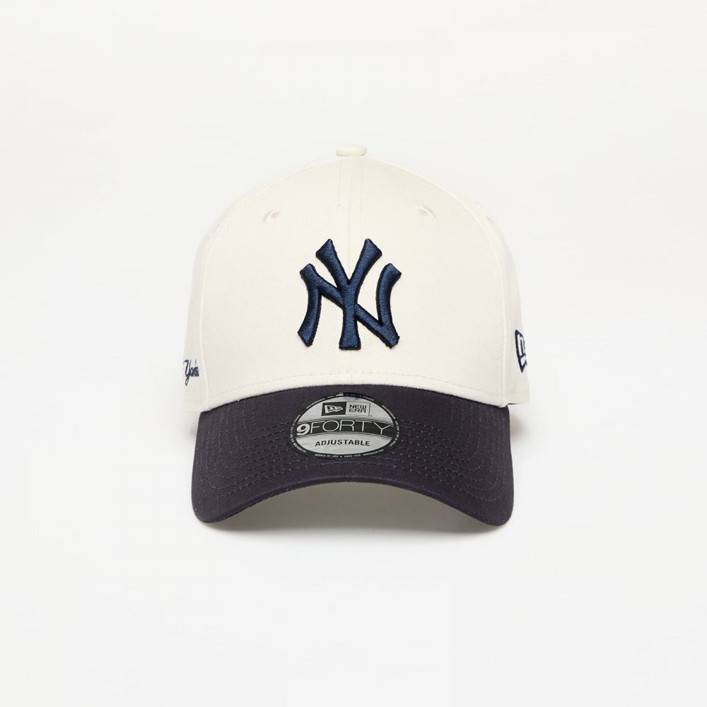 Šiltovka New Era New York Yankees 9FORTY Side Script Adjustable Cap Ivory/ Navy Universal