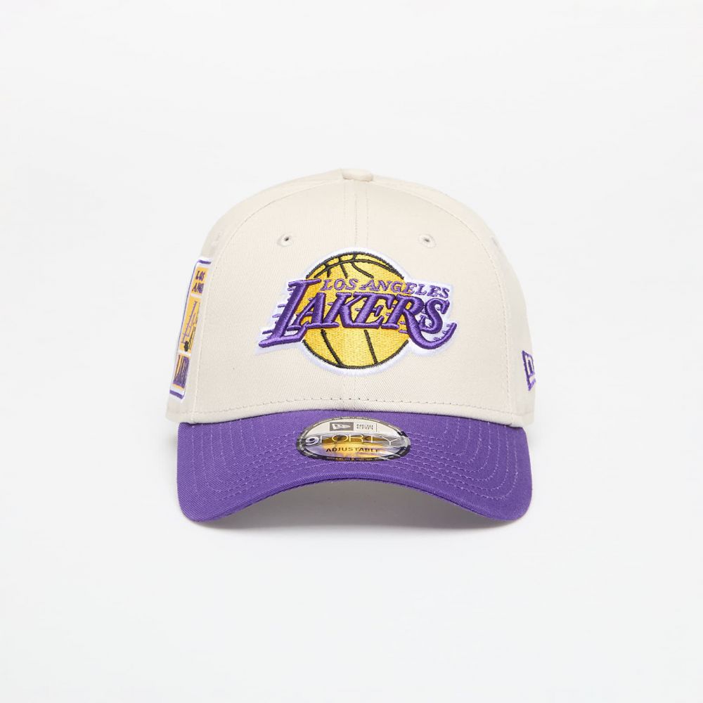 Šiltovka New Era Los Angeles Lakers 9FORTY Contrast Patch Adjustable Cap Stone/ True Purple Universal