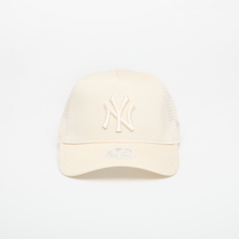 Šiltovka New Era New York Yankees 9FORTY Womens League Essential Trucker Cap Light Cream Universal
