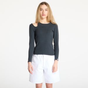 Tričko A BATHING APE Pigment Dyed Cut Out Rib L/S Tee Black S
