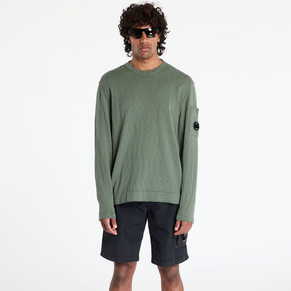 Sveter C.P. Company Distressed Sweater Thyme M