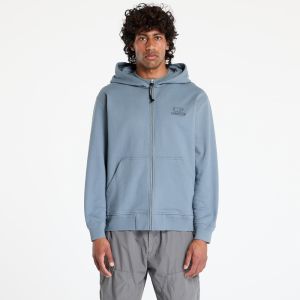 Mikina C.P. Company Diagonal Raised Fleece Full Zip Logo Sweatshirt Stormy Weather S