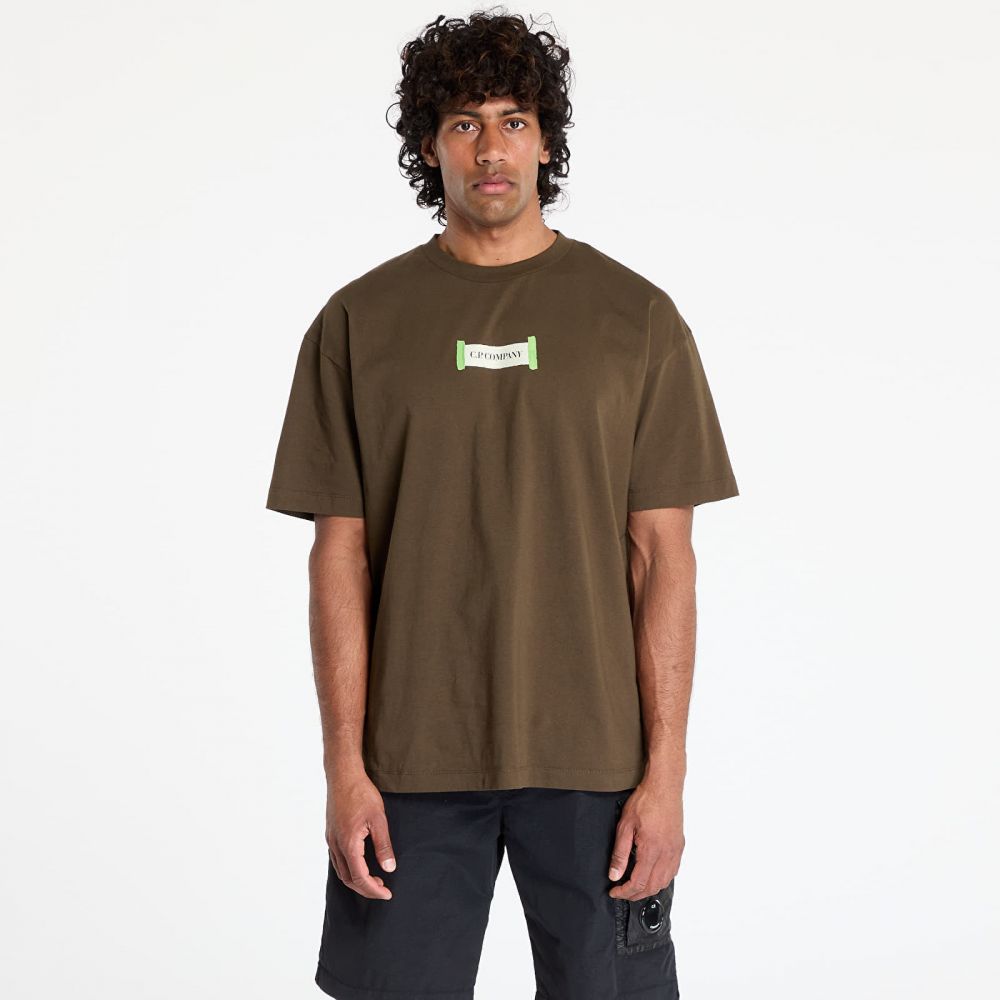 Tričko C.P. Company Logo-Print T-Shirt Ivy Green M