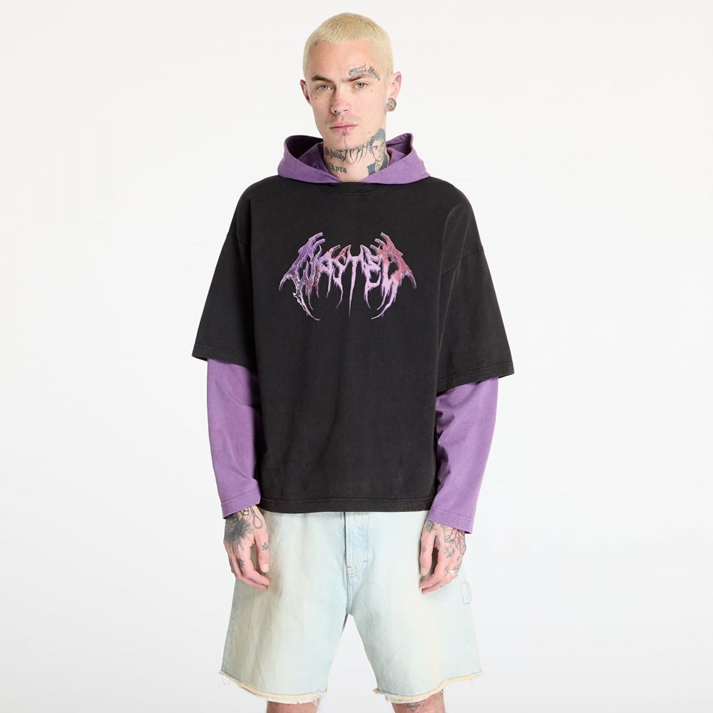 Mikina Wasted Paris M Slug Age Hoodie Faded Black/ Imperial Purple L
