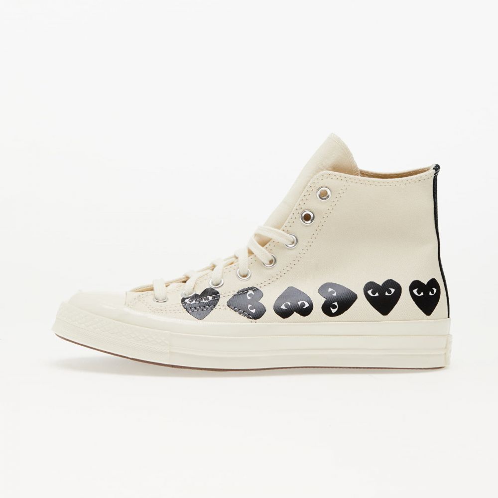 Tenisky Converse x Comme des Garcons PLAY Chuck 70 Hi Multi Heart Milk/ Black/ Egret EUR 38